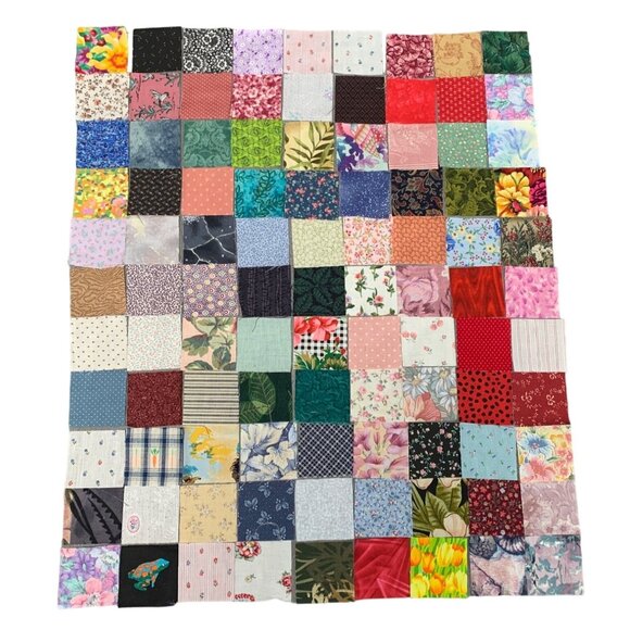 Multicolor 297 Precut 2" Cotton Fabric Squares Quilting & Crafting Sew - Picture 1 of 5